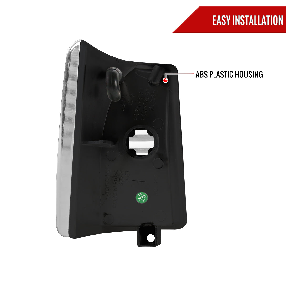 1993-1998 Jeep Grand Cherokee Corner Lights w/ Amber Reflectors (Matte Black Housing/Clear Lens)