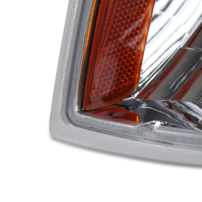 1993-1997 Ford Ranger Factory Style Corner Parking Turn Signal Lights (Chrome Housing/Clear Lens)