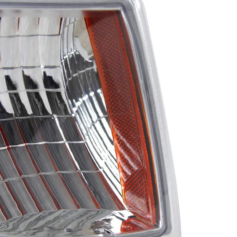 1993-1997 Ford Ranger Factory Style Corner Parking Turn Signal Lights (Chrome Housing/Clear Lens)