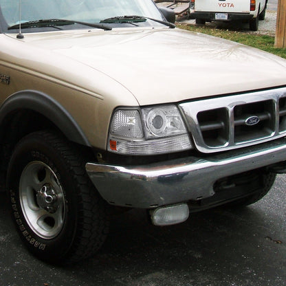 1998-2000 Ford Ranger Corner Parking Turn Signal Lights (Chrome Housing/Clear Lens)