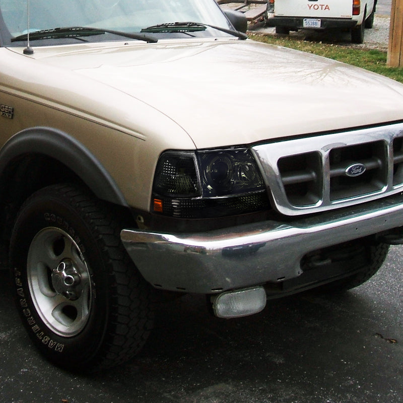 1998-2000 Ford Ranger Corner Parking Turn Signal Lights (Chrome Housing/Smoked Lens)