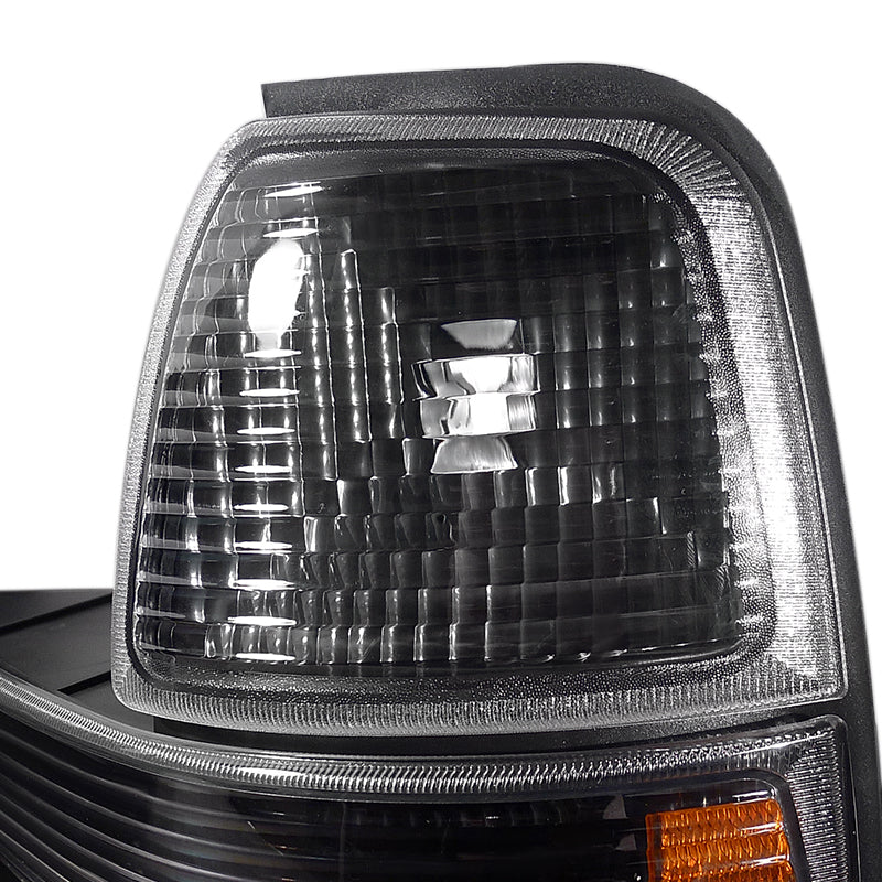 1998-2000 Ford Ranger Corner Parking Turn Signal Lights (Matte Black Housing/Clear Lens)