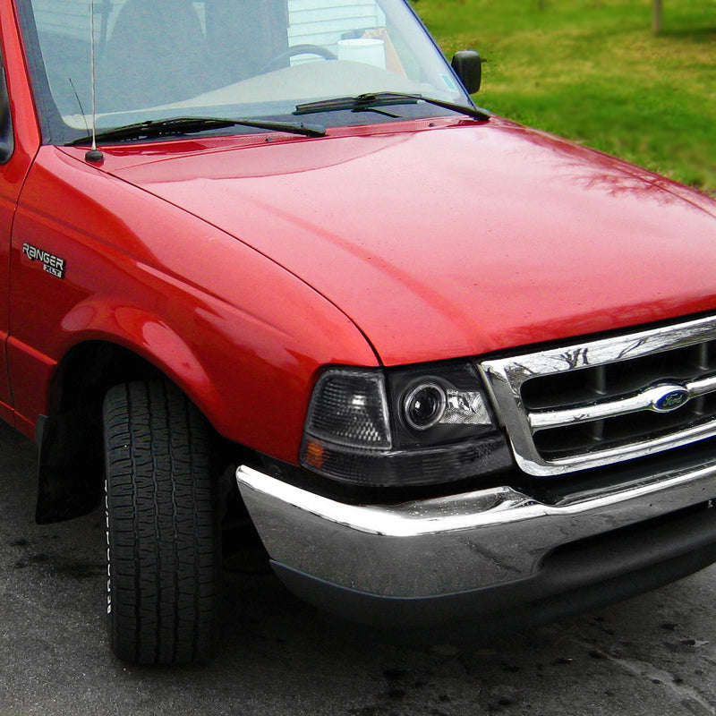 1998-2000 Ford Ranger Corner Parking Turn Signal Lights (Matte Black Housing/Clear Lens)