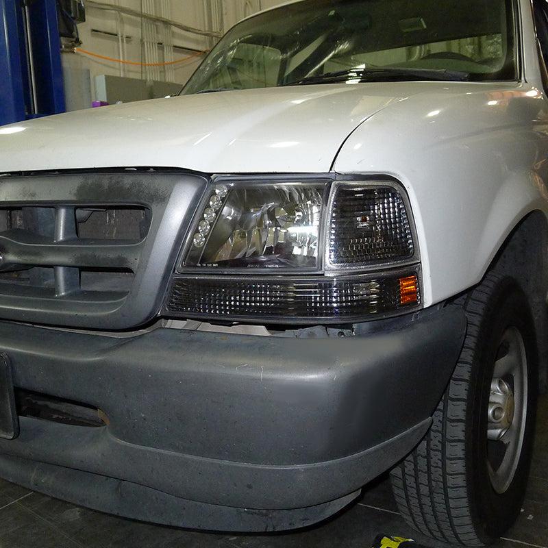1998-2000 Ford Ranger Corner Parking Turn Signal Lights (Matte Black Housing/Clear Lens)