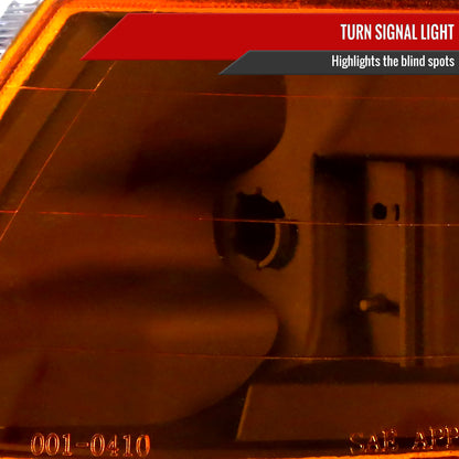 1994-1997 Honda Accord Factory Style Headlights & Amber Corner Lights (Matte Black Housing/Clear Lens)