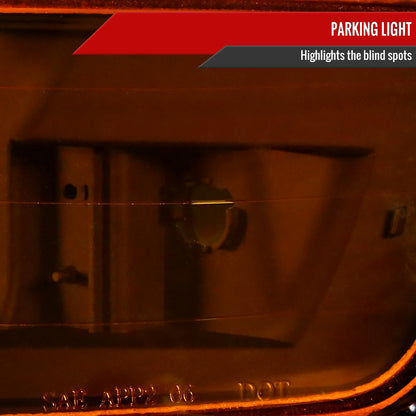 1994-1997 Honda Accord Factory Style Headlights & Amber Corner Lights (Matte Black Housing/Clear Lens)
