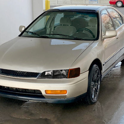 1994-1997 Honda Accord Factory Style Headlights & Amber Corner Lights (Matte Black Housing/Clear Lens)