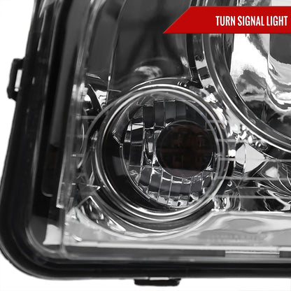 2006-2010 Dodge Charger Factory Style Headlights w/ Corner Lights (Chrome Housing/Clear Lens)