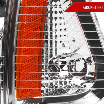 2006-2010 Dodge Charger Factory Style Headlights w/ Corner Lights (Chrome Housing/Clear Lens)