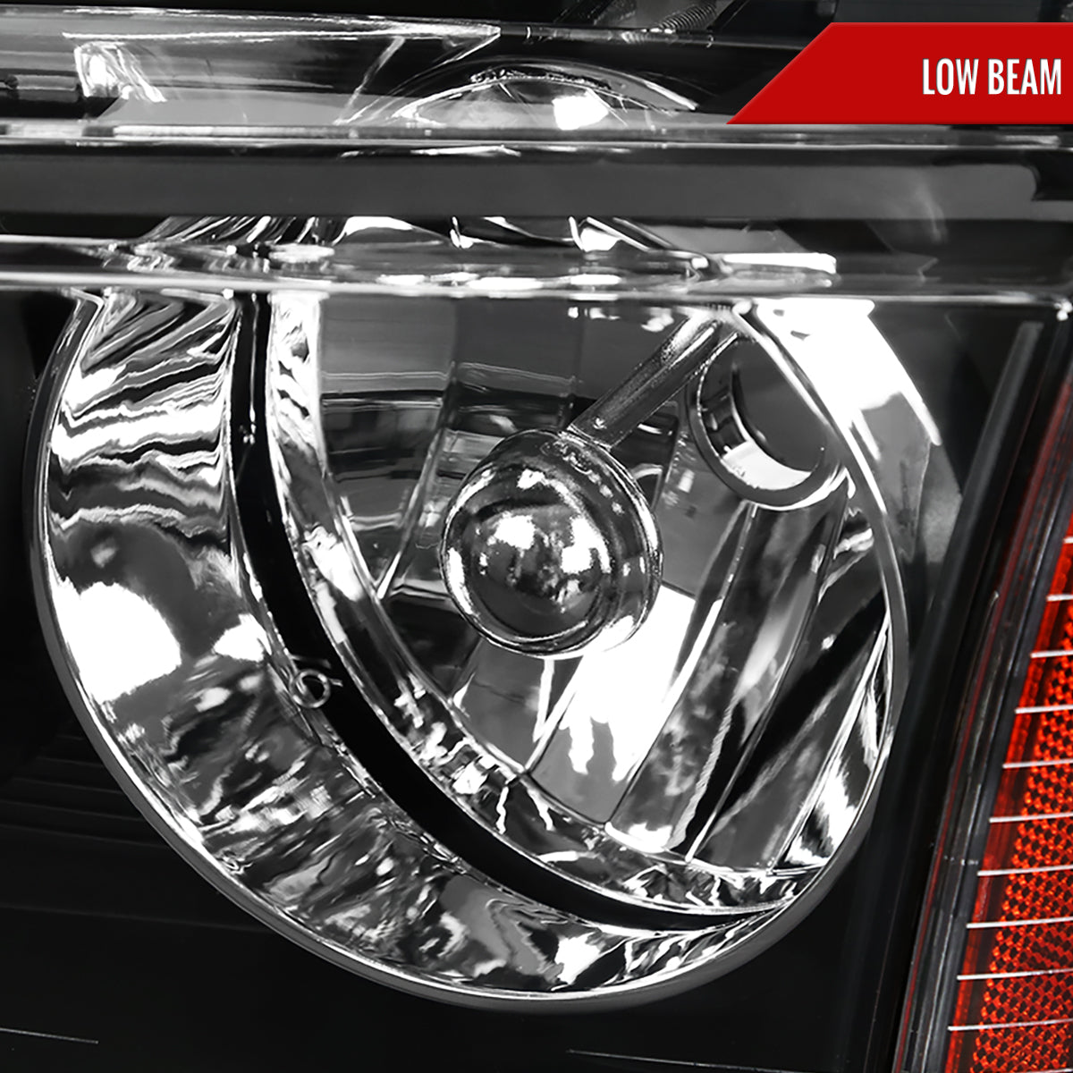 2006-2010 Dodge Charger Factory Style Headlights w/ Corner Lights (Matte Black Housing/Clear Lens)