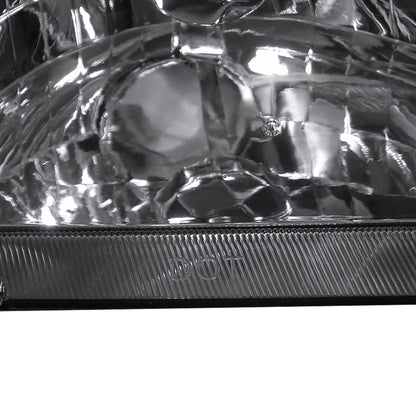 1998-2000 Toyota Corolla Factory Style Crystal Headlights w/ Corner Lights & Bulbs (Matte Black Housing/Clear Lens)