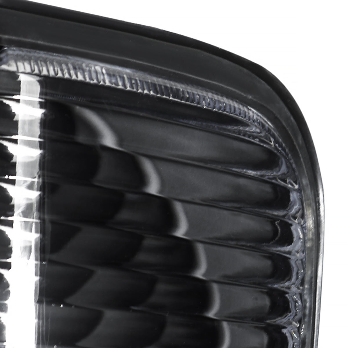 1992-2006 Ford Econoline E-Series Factory Style Headlights and Turn Signal Corner Lights (Matte Black Housing/Clear Lens)