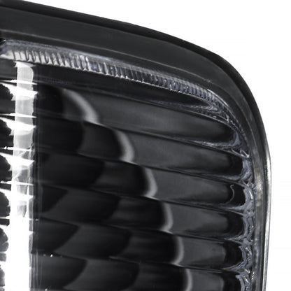 1992-2006 Ford Econoline E-Series Factory Style Headlights and Turn Signal Corner Lights (Matte Black Housing/Clear Lens)