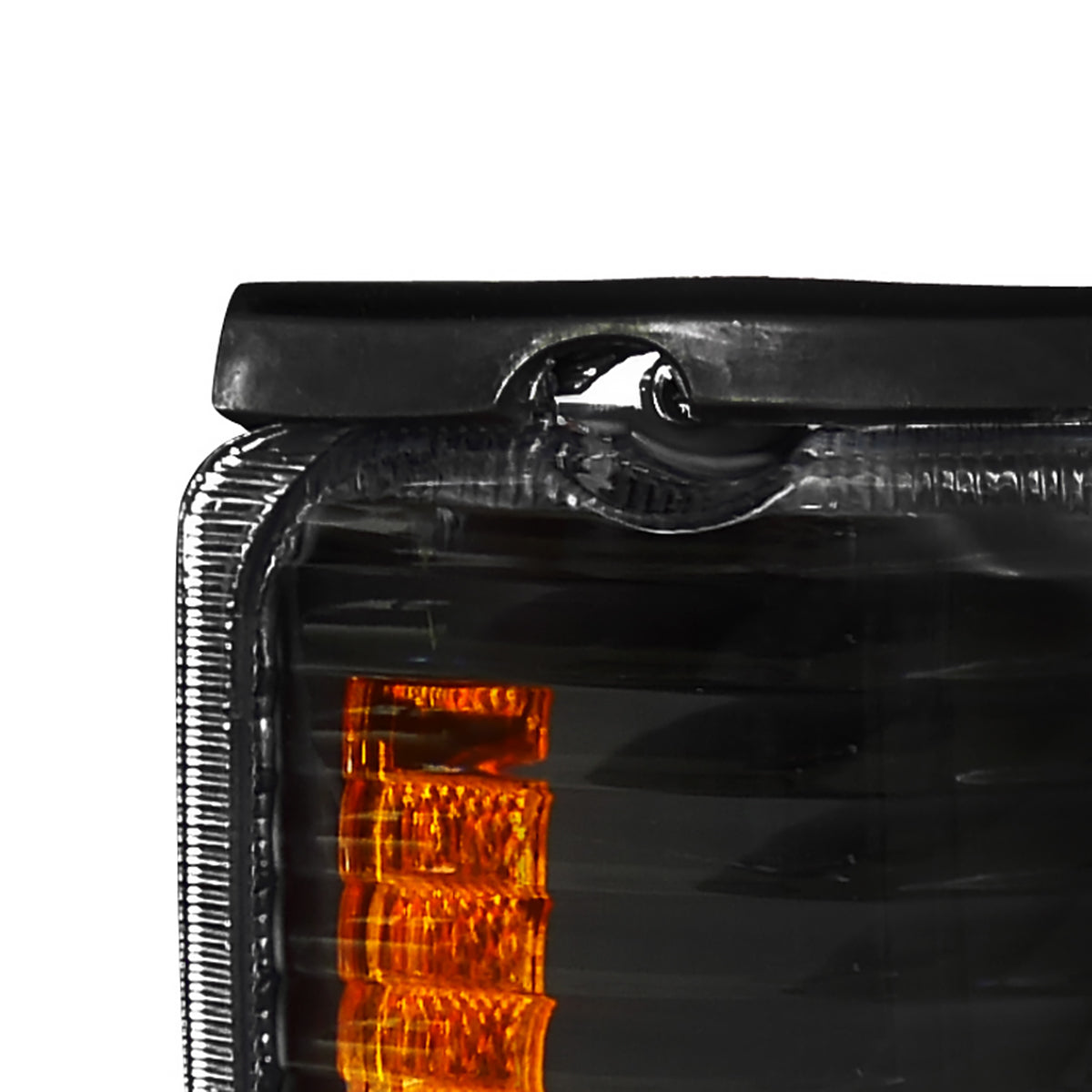 1992-2006 Ford Econoline E-Series Factory Style Headlights and Turn Signal Corner Lights (Matte Black Housing/Clear Lens)