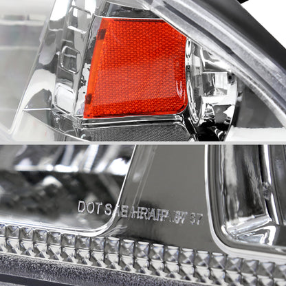 1987-1993 Ford Mustang Crystal Headlights (Chrome Housing/Clear Lens)