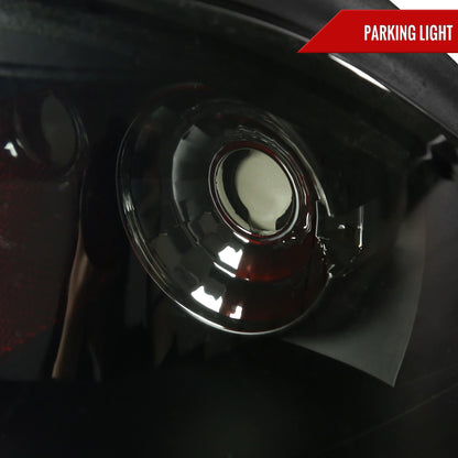 1987-1993 Ford Mustang Crystal Headlights (Chrome Housing/Smoked Lens)