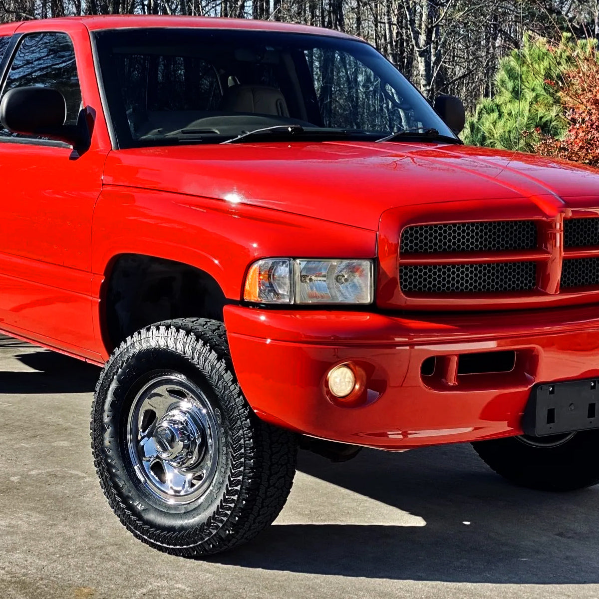 1999-2001 Dodge RAM 1500 Sport Factory Style Headlights and Corner Lights (Chrome Housing/Clear Lens)