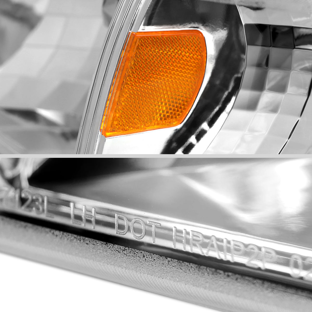 1993-1997 Ford Ranger Factory Style Headlights w/ Corner Signal Lights (Chrome Housing/Clear Lens)