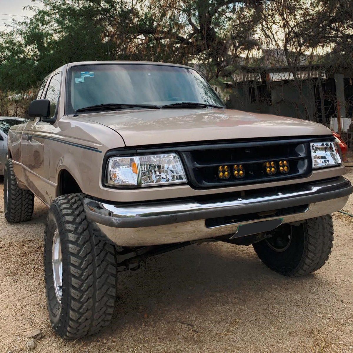 1993-1997 Ford Ranger Factory Style Headlights w/ Corner Signal Lights (Chrome Housing/Clear Lens)