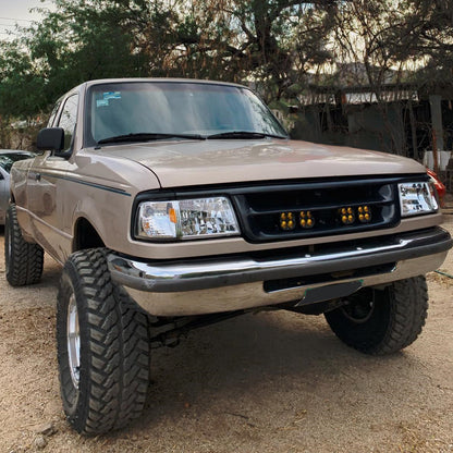 1993-1997 Ford Ranger Factory Style Headlights w/ Corner Signal Lights (Chrome Housing/Clear Lens)