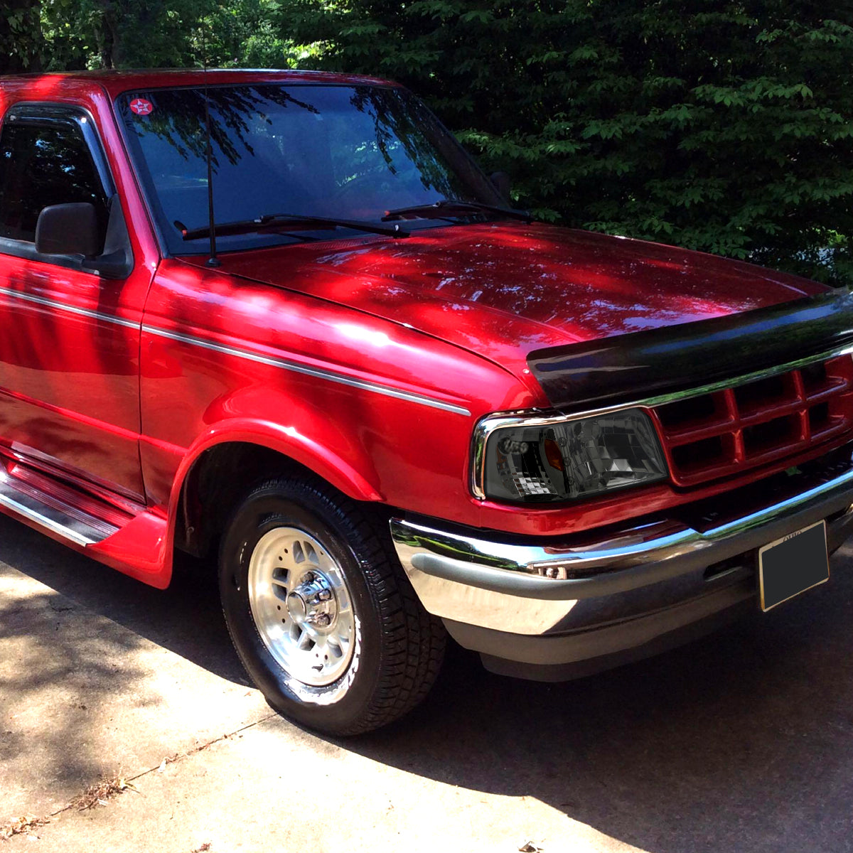 1993-1997 Ford Ranger Factory Style V2 Headlights w/ Corner Lights (Chrome Housing/Smoked Lens)