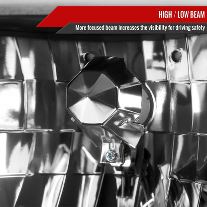 1993-1997 Ford Ranger Factory Style Headlights w/ Corner Lights & Amber Reflector (Matte Black Housing/Clear Lens)