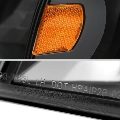 1993-1997 Ford Ranger Factory Style Headlights w/ Corner Lights & Amber Reflector (Matte Black Housing/Clear Lens)