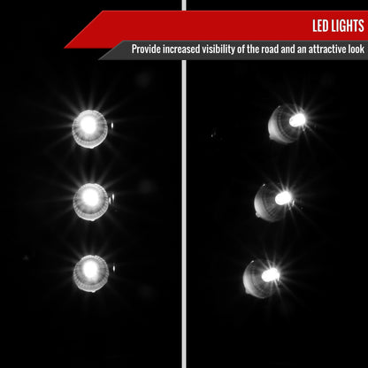 1993-1997 Ford Ranger Factory Style V2 Headlights w/ Corner Lights (Matte Black Housing/Clear Lens)