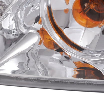 1997-2003 Pontiac Grand Prix Dual Halo Projector Headlights (Chrome Housing/Clear Lens)