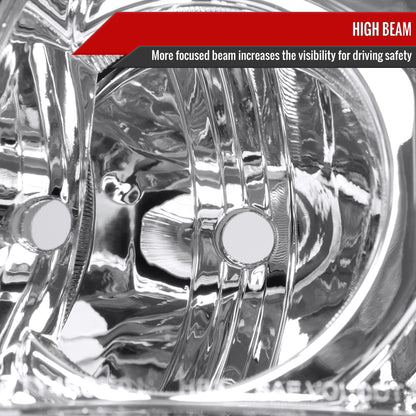 2003-2005 Toyota 4Runner Factory Style Headlights (Chrome Housing/Clear Lens)