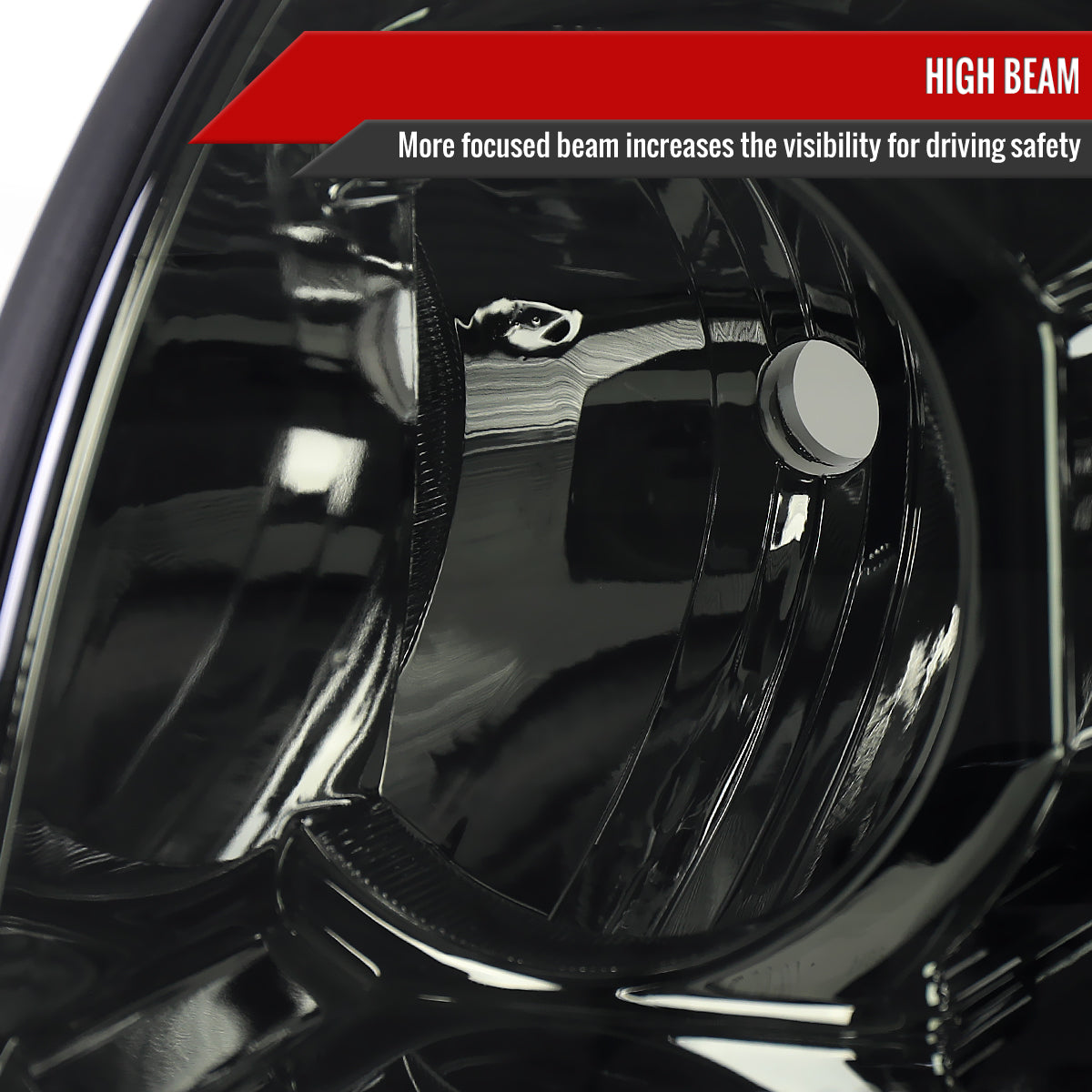 2003-2005 Toyota 4Runner Factory Style Headlights (Chrome Housing/Smoked Lens)