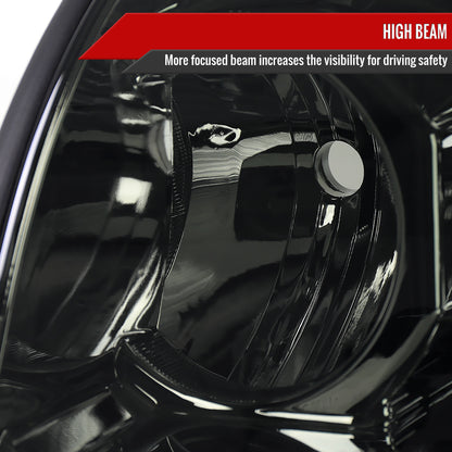2003-2005 Toyota 4Runner Factory Style Headlights (Chrome Housing/Smoked Lens)