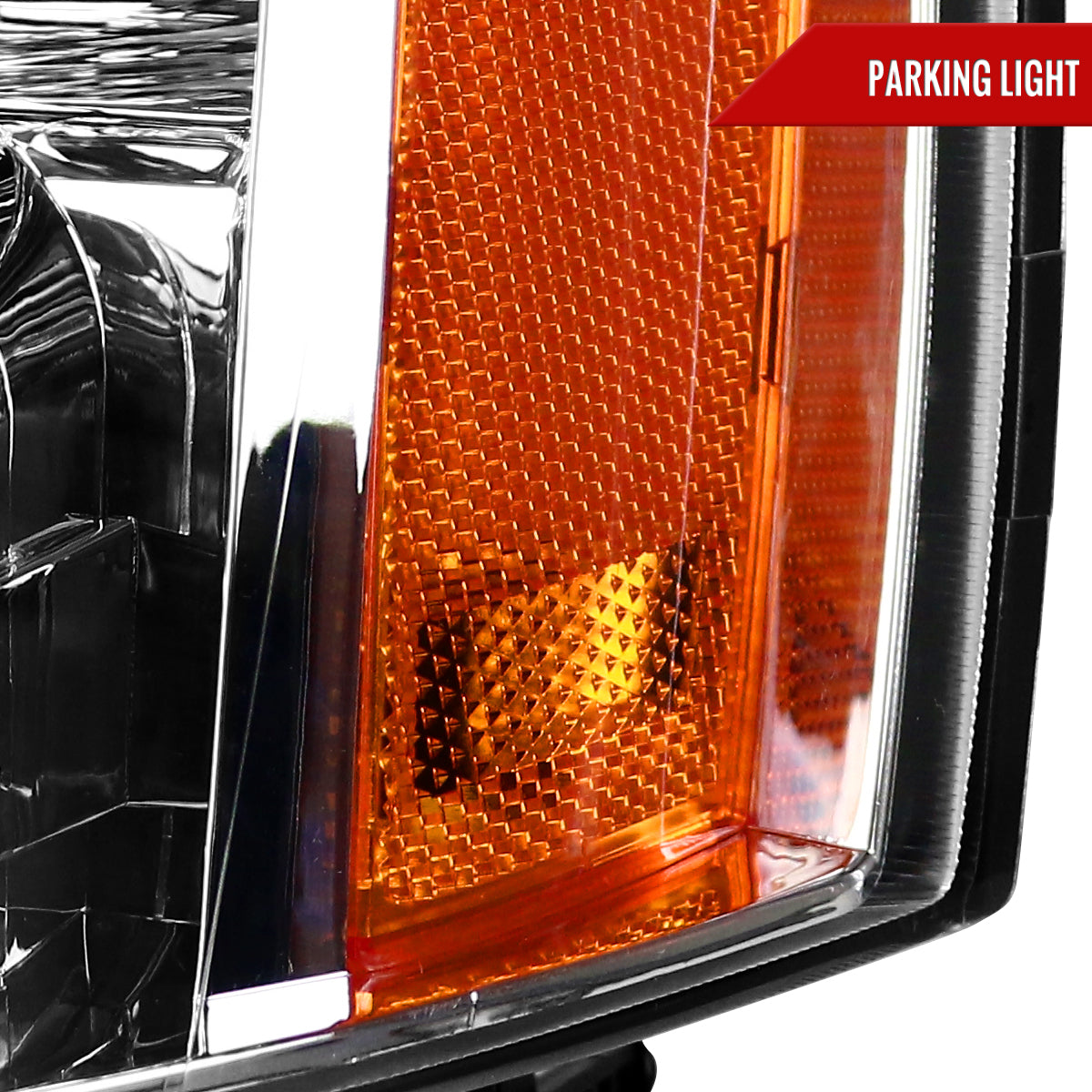 2007-2014 Chevrolet Avalanche/Tahoe/Suburban Factory Style Headlights (Chrome Housing/Clear Lens)