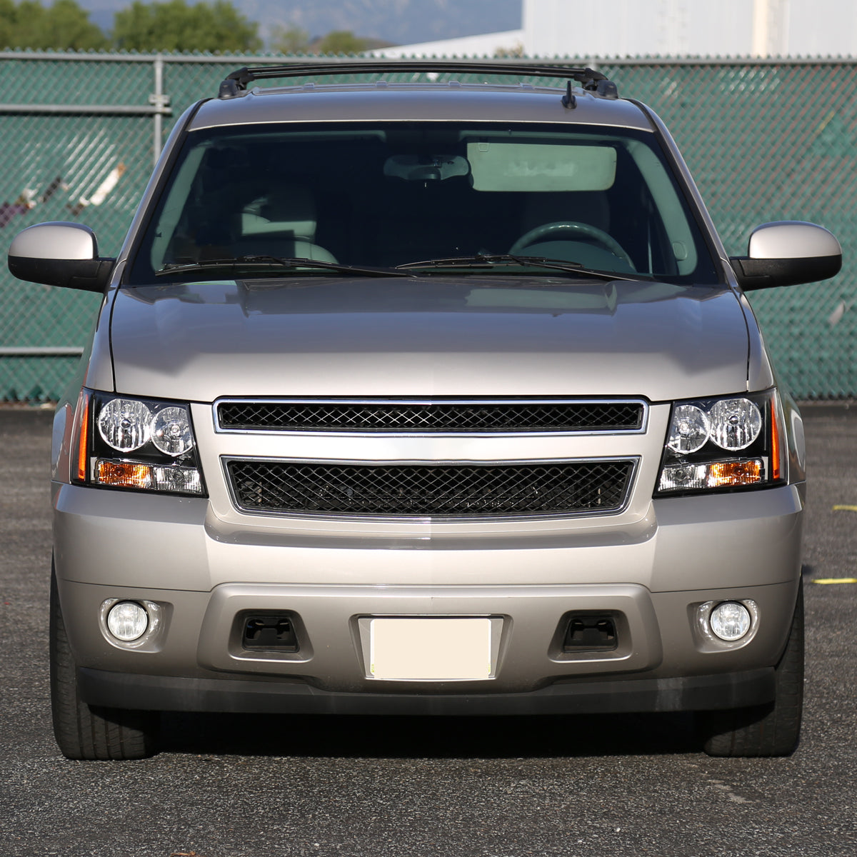 2007-2014 Chevrolet Avalanche/Tahoe/Suburban Factory Style Headlights (Matte Black Housing/Clear Lens)
