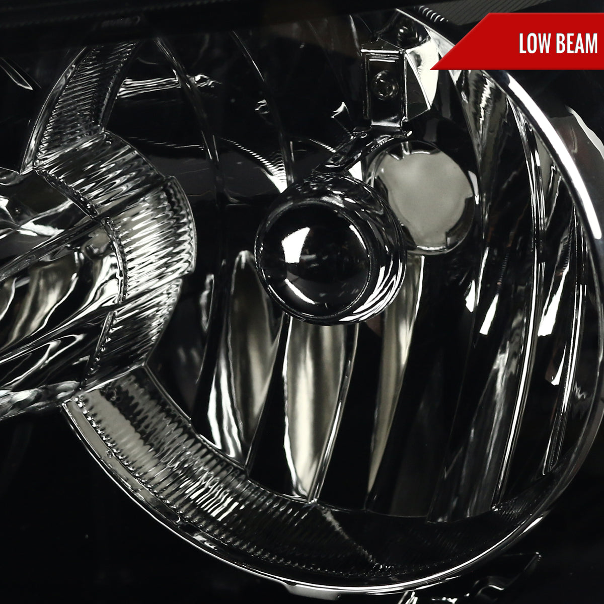 2007-2014 Chevrolet Avalanche/Tahoe/Suburban Factory Style Headlights (Matte Black Housing/Smoked Lens)