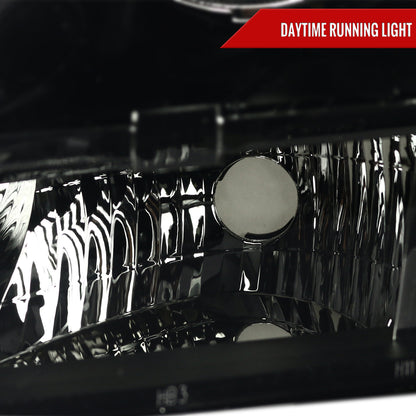 2007-2014 Chevrolet Avalanche/Tahoe/Suburban Factory Style Headlights (Matte Black Housing/Smoked Lens)