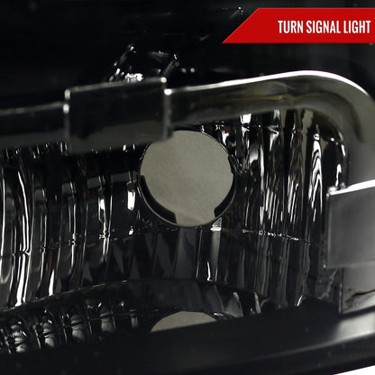 2007-2014 Chevrolet Avalanche/Tahoe/Suburban Factory Style Headlights (Matte Black Housing/Smoked Lens)