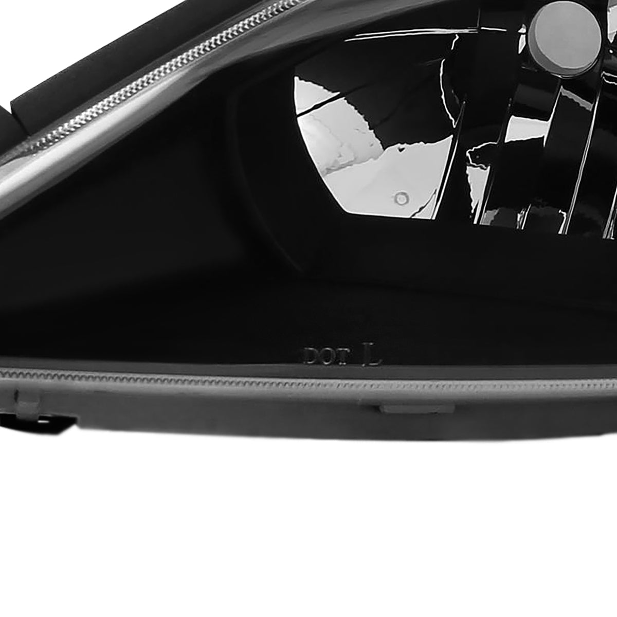 2002-2004 Toyota Camry Factory Style Headlights w/ Amber Reflector (Matte Black Housing/Clear Lens)