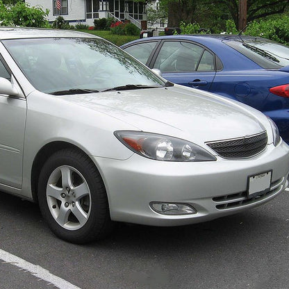 2002-2004 Toyota Camry Factory Style Headlights w/ Amber Reflector (Matte Black Housing/Clear Lens)