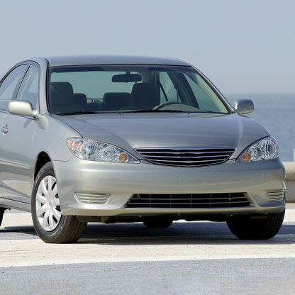 2005-2006 Toyota Camry Factory Style Crystal Headlights w/ Amber Reflector (Chrome Housing/Clear Lens)