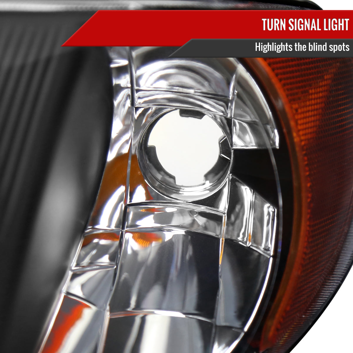 2001-2007 Dodge Caravan Chrysler Voyager/Town & Country Factory Style Crystal Headlights (Matte Black Housing/Clear Lens)