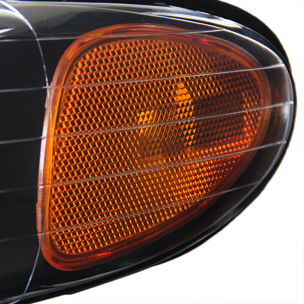 1996-2000 Dodge Caravan Chrysler Voyager/Town & Country Crystal Headlights (Matte Black Housing/Clear Lens)