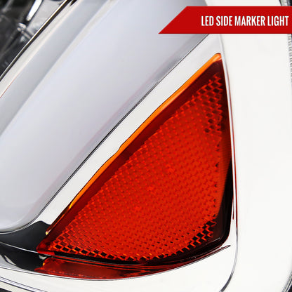 2006-2010 Dodge Charger Switchback Sequential LED Bar Factory Style Headlights (Chrome Housing/Clear Lens)