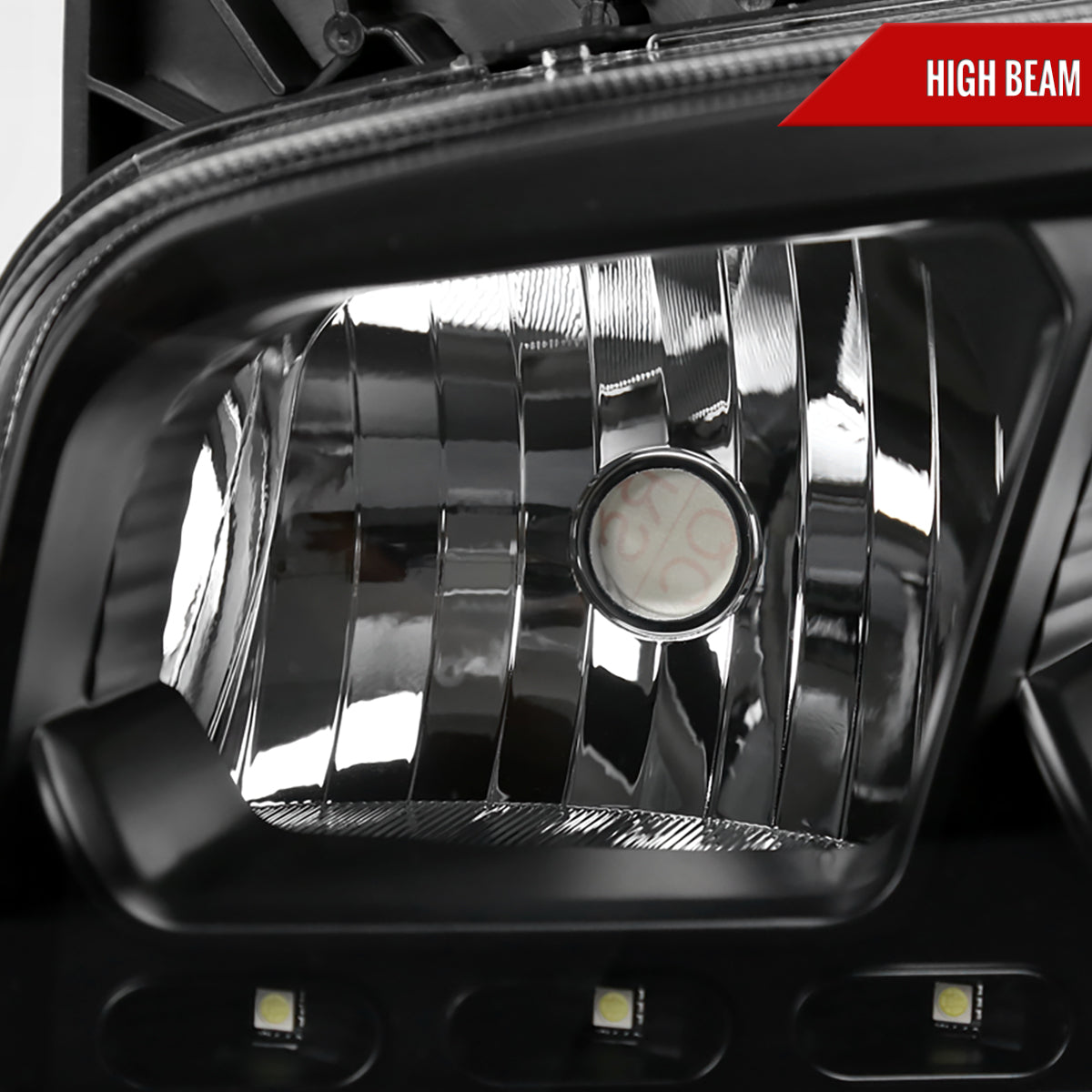 2006-2010 Dodge Charger 1PC Style SMD LED Light Strip Factory Style Headlights w/ Amber Reflector (Matte Black Housing/Clear Lens)