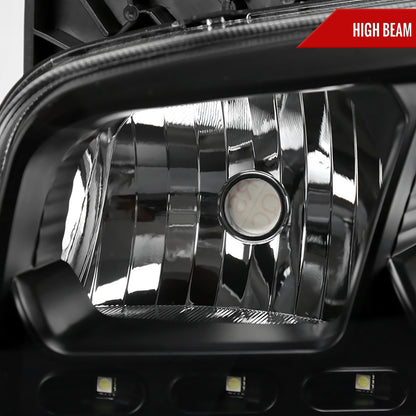 2006-2010 Dodge Charger 1PC Style SMD LED Light Strip Factory Style Headlights w/ Amber Reflector (Matte Black Housing/Clear Lens)