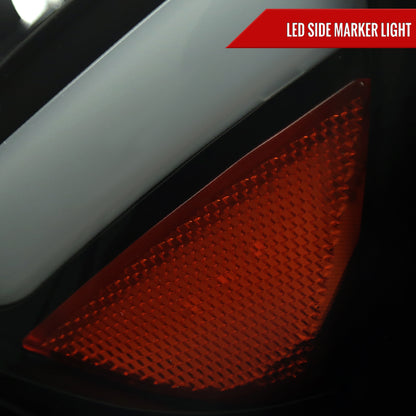 2006-2010 Dodge Charger Switchback Sequential LED Bar Factory Style Headlights (Matte Black Housing/Smoked Lens)