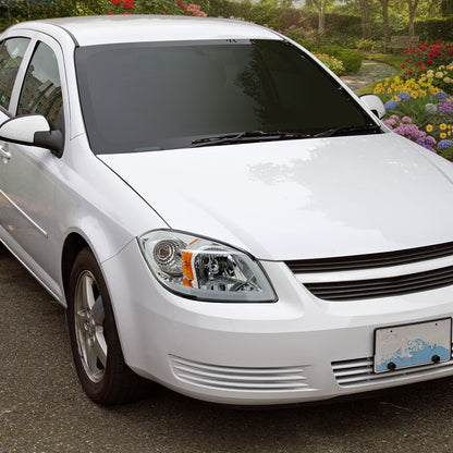 2005â€“2010 Chevrolet Cobalt Pontiac G5 / Pursuit Factory Style Headlights w/ LED DRL Light Strip (Chrome Housing / Clear Lens)