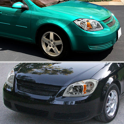 2005â€“2010 Chevrolet Cobalt Pontiac G5 / Pursuit Factory Style Headlights w/ LED DRL Light Strip (Chrome Housing / Clear Lens)