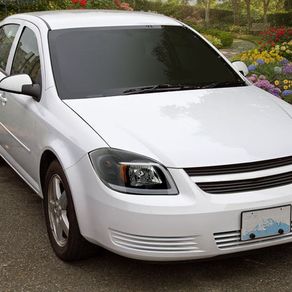 2005â€“2010 Chevrolet Cobalt Pontiac G5 / Pursuit LED Bar Projector Headlights w/ LED DRL Light Tube (Black Housing / Clear Lens)