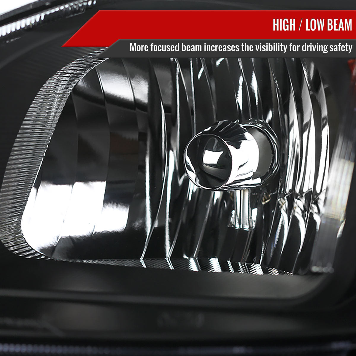 2005-2010 Chevrolet Cobalt Pontiac Pursuit/G5 Factory Style Crystal Headlights (Matte Black Housing/Clear Lens)
